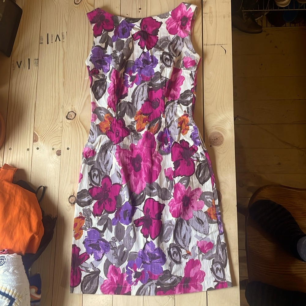 SALE French dress! Sheath floral dress